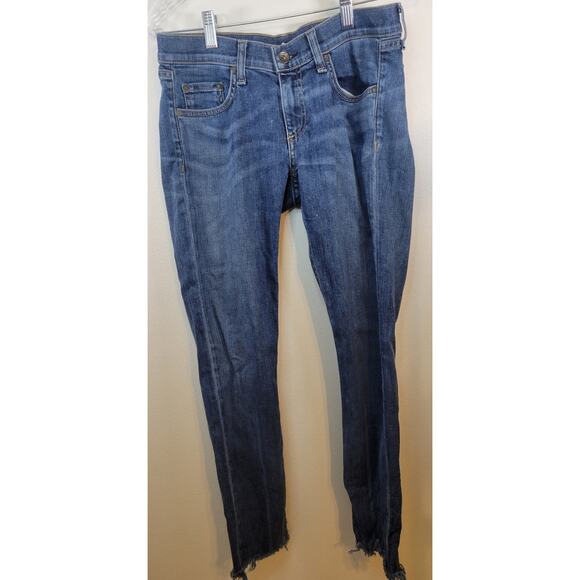 Rag & Bones Jeans Womens Size 25 Dre Jeans Straight Leg Raw Hem Skater Punk EMO - Picture 2 of 9